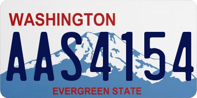 WA license plate AAS4154