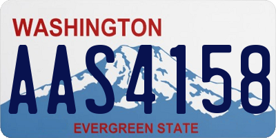 WA license plate AAS4158