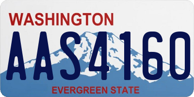 WA license plate AAS4160
