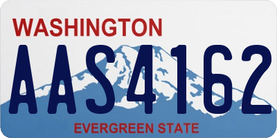 WA license plate AAS4162