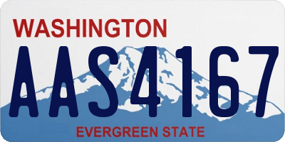 WA license plate AAS4167