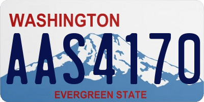 WA license plate AAS4170