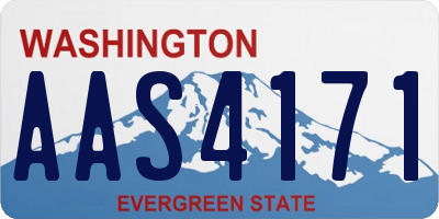 WA license plate AAS4171