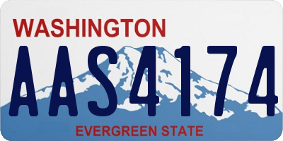 WA license plate AAS4174