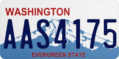 WA license plate AAS4175