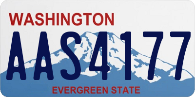 WA license plate AAS4177