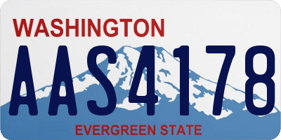 WA license plate AAS4178