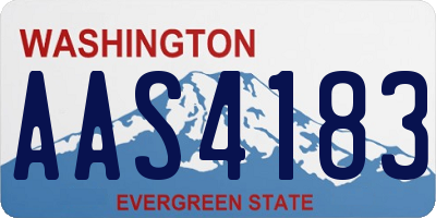 WA license plate AAS4183