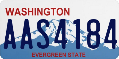 WA license plate AAS4184