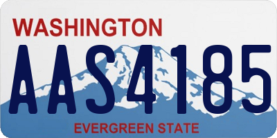 WA license plate AAS4185