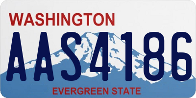 WA license plate AAS4186