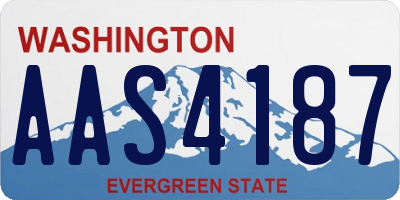 WA license plate AAS4187