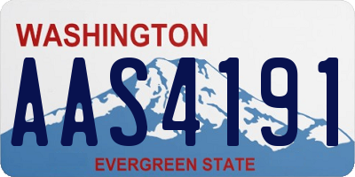 WA license plate AAS4191
