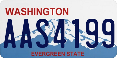 WA license plate AAS4199