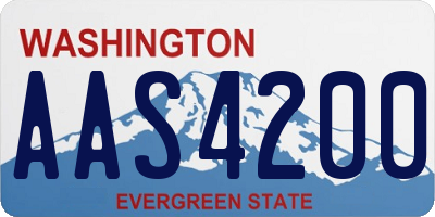 WA license plate AAS4200
