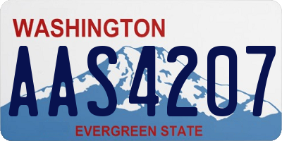 WA license plate AAS4207