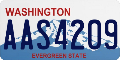 WA license plate AAS4209