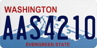 WA license plate AAS4210