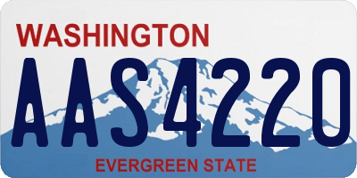 WA license plate AAS4220