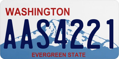WA license plate AAS4221