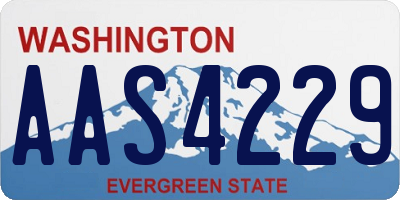 WA license plate AAS4229