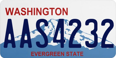 WA license plate AAS4232