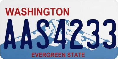 WA license plate AAS4233