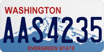 WA license plate AAS4235
