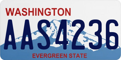 WA license plate AAS4236