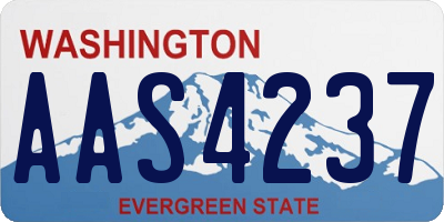 WA license plate AAS4237