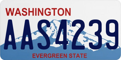WA license plate AAS4239