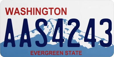 WA license plate AAS4243