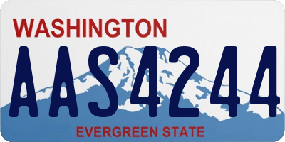 WA license plate AAS4244
