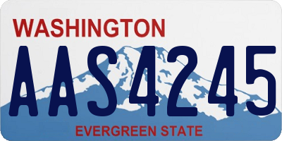 WA license plate AAS4245