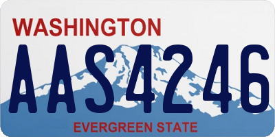 WA license plate AAS4246