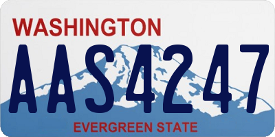 WA license plate AAS4247