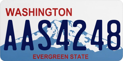 WA license plate AAS4248
