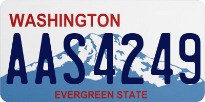 WA license plate AAS4249