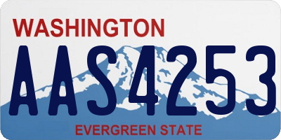 WA license plate AAS4253
