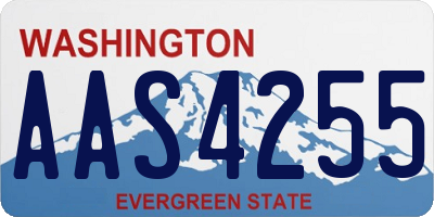 WA license plate AAS4255