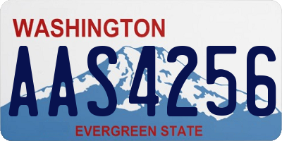 WA license plate AAS4256