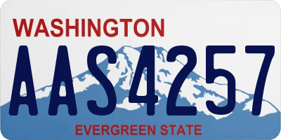 WA license plate AAS4257