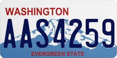WA license plate AAS4259