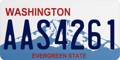 WA license plate AAS4261
