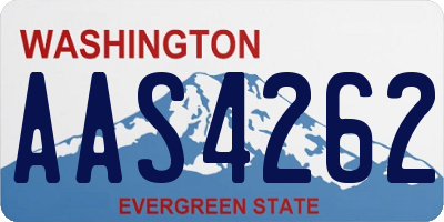WA license plate AAS4262