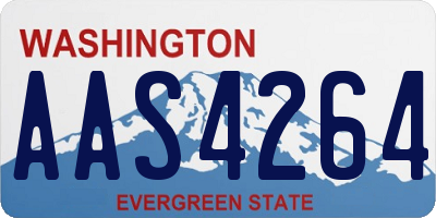 WA license plate AAS4264