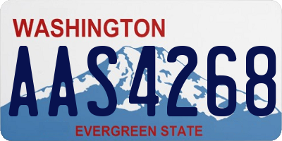 WA license plate AAS4268