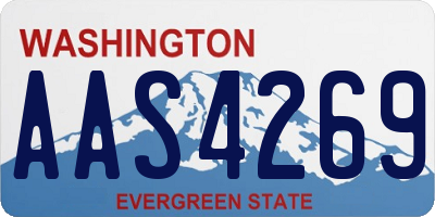WA license plate AAS4269