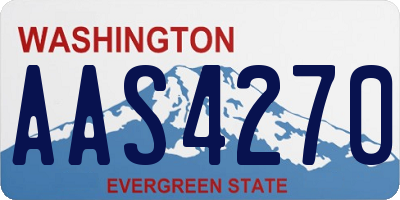 WA license plate AAS4270