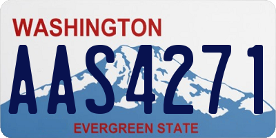 WA license plate AAS4271